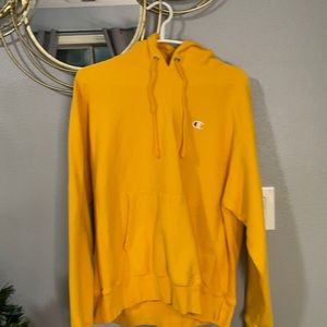 Yellow champion hoodie